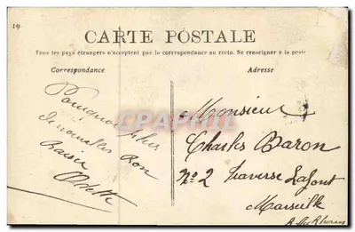 Cyrano de Bergerac — Scena z Cyrano recytującym wśród kul — wydawca A&S n°769 — Rewers