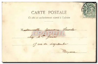 Nova Ano — 1903/1904 — Fotógrafo A. BIANNET & Cie, Nancy — Verso