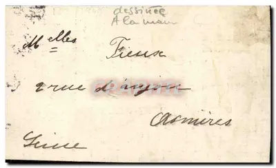 Embarcações a vela no mar — desenho à mão — editor desconhecido, número de série não visível — Verso