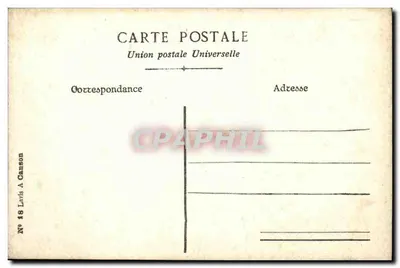 Duas mulheres em traje tradicional — ilustração aquarelada — União Postal Universal, N° 18 — Verso