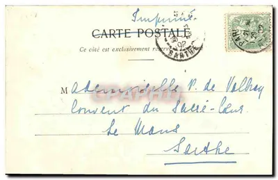 Mulher com coroa de 1913 segurando os doze meses — Fototipo A. Bergeret et Cie, Nancy — Verso