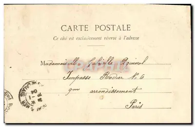 Atores em traje histórico — Journaux Comiques — Fototipo A. Beneguet & Cie, Nancy — Verso