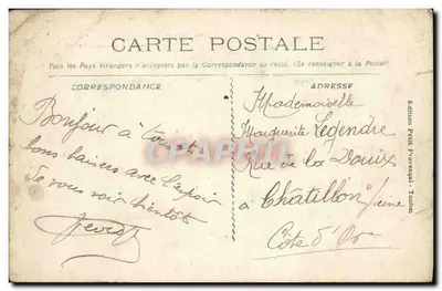 Cuirassé français "Charles Martel" — à Tourelles — Édition Petit Provengal — Verso