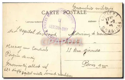 Schepen van de Escadra — Vérité — Collectie A. Wacon, St-Brieuc — Achterkant