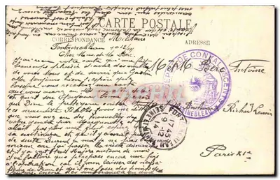 Fontainebleau — Monumento de Carnot — N.G. — Verso