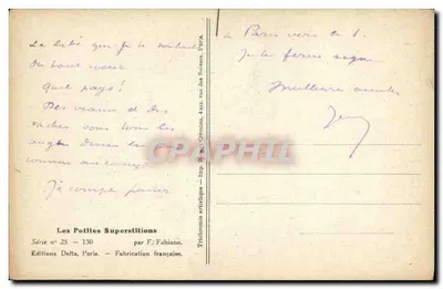 Mulher em robe de chambre — As três velas — F. Fabiano, série 130 — Verso