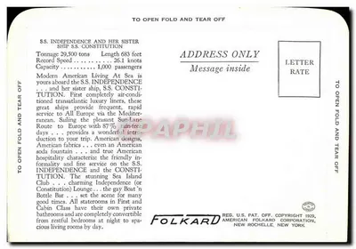 S.S. INDEPENDENCE — American Export Lines — Folcard — Rewers
