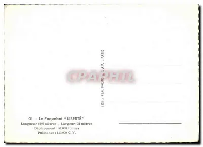 Het schip "Liberté" — zee-uitzicht — n° (50) — Achterkant