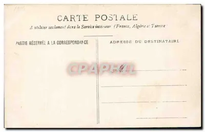 Mulher em vestido elegante — parque arborizado — cartão postal francês — Verso