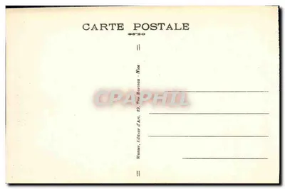 Corrida de Toros — Le taureau vient de sortir du toril — Éditeur Munier, Nîmes — Verso