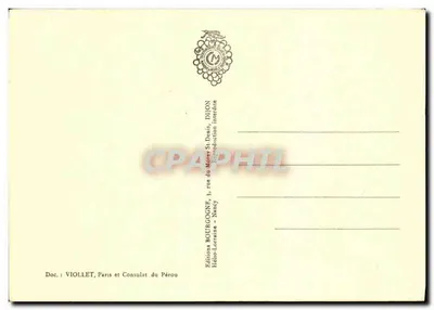 René Coty i Manuel Prado — Wystawa Francuska w Limie 1957 — Wydawca Viollet, Paryż — Rewers
