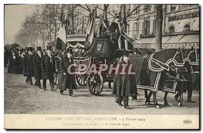 Enterro de Paul Deroulède — 3 de Fevereiro de 1914 — O Corrimão ao Saír da Estação de Lyon — Editor ELD