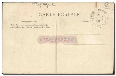 Visita de S.M. Alphonse XIII a Paris — Estação do Bois de Boulogne — O Rei e o Presidente — Héno & Cie, Paris — Verso