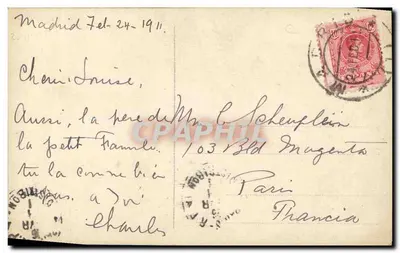 Alfonso XIII — Rei da Espanha — editor desconhecido, número de série não visível — Verso