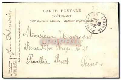 Carte postale souvenir — carte de la Belgique avec les neuf provinces — éditeur Déposé — Verso