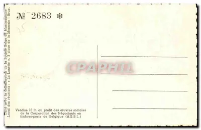 S.M. Léopold I — 1849-1949 — Wydana przez Corporation des Négociants en timbres-poste (A.S.B.L.) — Rewers