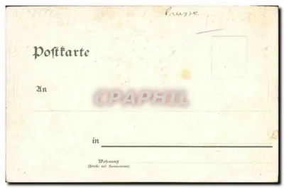 Deux officiers — portrait d'un militaire en uniforme et d'un jeune homme en costume — éditeur F. Ehrfried, Düsseldorf, n° 1197 — Verso