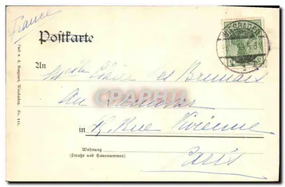 S. Maj. der Kaiser in Wiesbaden — editor H. Klein, n° 411 — Verso