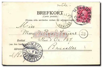 Visita de S.M. o rei Oscar a Helsingborg — verão 1903 — Foto P. FANGNITT, HBG — Verso