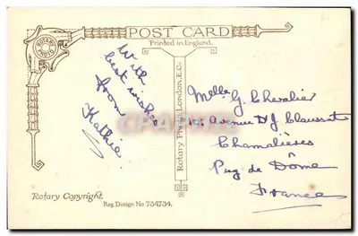 Sua Majestade o Rei George VI — retrato com traje kilt — Rotary Photo, n° K.4-3 — Verso