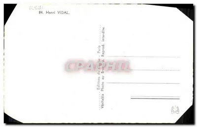 Retrato de Henri VIDAL — Estúdio Harcourt — n°84 — Verso