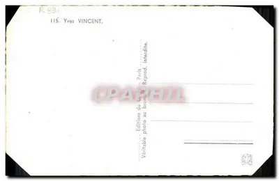 Yves Vincent — uśmiechnięty portret — Roger Carlet — Rewers