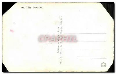 Tilda Thamar — portret w czarno-białym — Éditions du Globe, Paryż, nr 149 — Rewers
