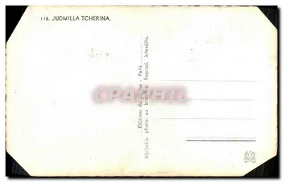 Judmilla Tcherina — retrato feminino em busto — Roger Carlet — Verso