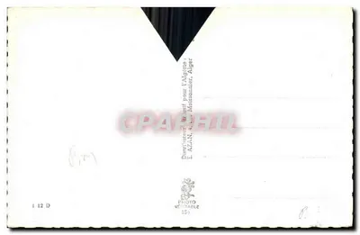 Mahmoud El Miligui — retrato em traje e fez — Editor E. Azan, Argel — Verso