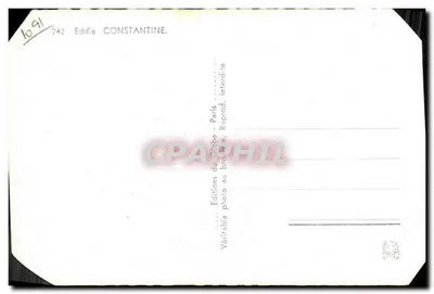 Eddie Constantine — retrato — Éditions du Globe, Paris, n° 242 — Verso
