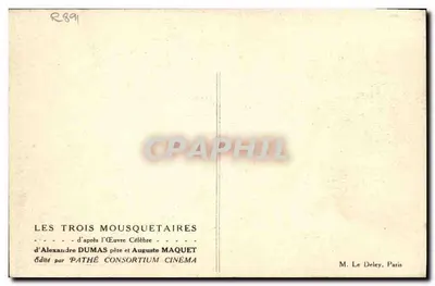 Os Três Mousquetaires — cena de luta — editado pela Pathé Consortium Cinéma — Verso