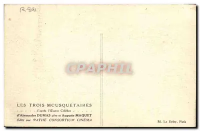 Os Três Mousquetaires — baseado na obra famosa de Alexandre Dumas pai e Auguste Maquet — Editado pela Pathé Consortium Cinéma — Verso