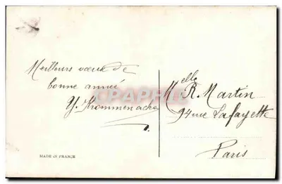 Mädchen in Pelzbesetztem Mantel — Blumenstrauß — Verlag Myrka, Nr. 140 — Rückseite