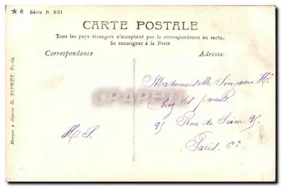 Napoleão Intimo — Cena 1. Uma dama da Corte leva o Rei de Roma — G. Piprot, Série N° 521 — Verso