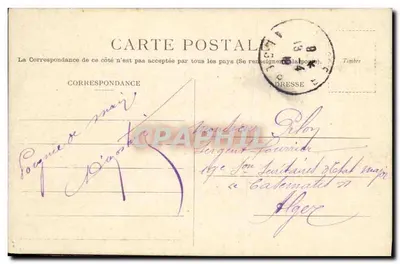 Arzew - De Kerk en het Markt — J. Geiser-Alger, n°3 — Achterkant