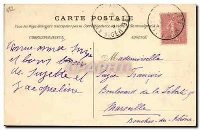 Maurejska służąca podająca kawę — Zbiór Z. F., Alger, nr 226 — Rewers
