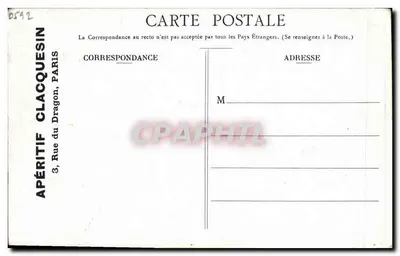 Palazzo Luxembourg — pubblicità per l'apéritif 'Un Clacquesin' — editore Apéritif Clacquesin — Verso
