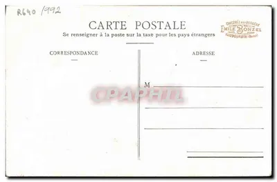 Thee in Japan — scène met theepot en kopjes — Émile Bonzel, N° R640 — Achterkant