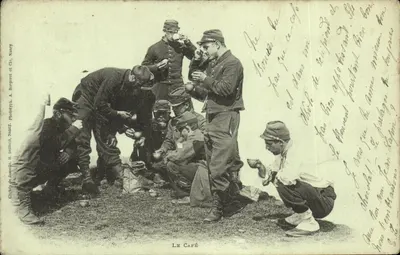 Soldaten, die Kaffee trinken — Nancy — Clôtes de Jumelle, II. (Phototypie, Nancy, A. Barbord et Cie)