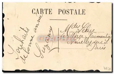 Houx — cartolina di auguri — editore sconosciuto — Verso