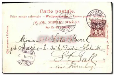 Liberté et Patrie — Suisse — éditeur non visible, n° de série non lisible — Verso