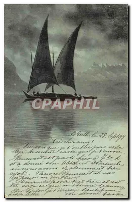 Yelkenli Gemisi — Léman Gölü — Editör Belirsiz