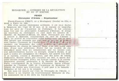Pierre François PERCY — Militärarzt und Organisator — Verlag nicht sichtbar — Rückseite
