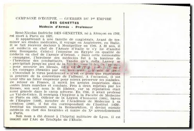 René-Nicolas-Dufriche DES GENETTES — 1762-1837 — Professor für Medizin und Militär — Rückseite