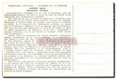 Jean-Dominique Larrey — Chirurg des Napoleon — unbekannter Verleger, Seriennummer nicht sichtbar — Rückseite