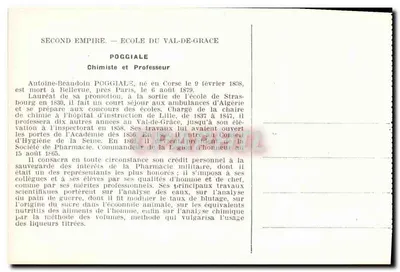 Antoine-Beaudouin Poggiale — Químico e Professor — Escola do Val-de-Grâce — Verso