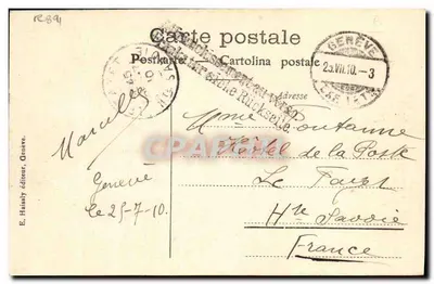 Jezioro Leman — statek «Le Montreux» — E. Haissly, Genewa, nr 75 — Rewers