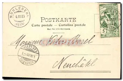 Bern — Wieża Münster — wydawca nieznany — Rewers