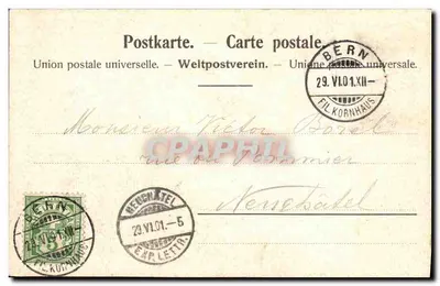Kornhauskeller Bern — magnifique réception — W. KAISER N°7379 — Rewers