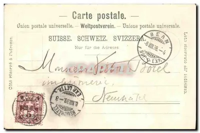 Stara pocztówka Bern Most Kornhausbrucke — Rewers
